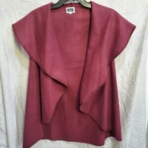 Mud pie rust red felt cardigan sweater‎ one size